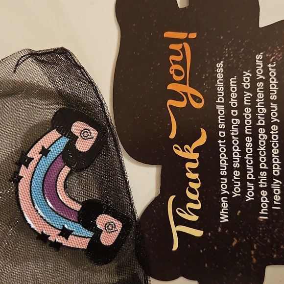 Handmade LGBTQ+ Enamel Pin 1" Trans Rainbow Pop Pin Heart Pink Purple and blue - Picture 12 of 17